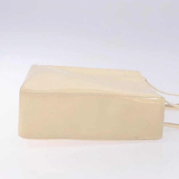 CHANEL Tote Bag Enamel Beige Gold CC Auth bs27673 - Picture 4 of 15